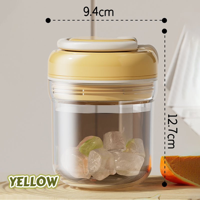 Portable Press-to-Dispense Ice Cup