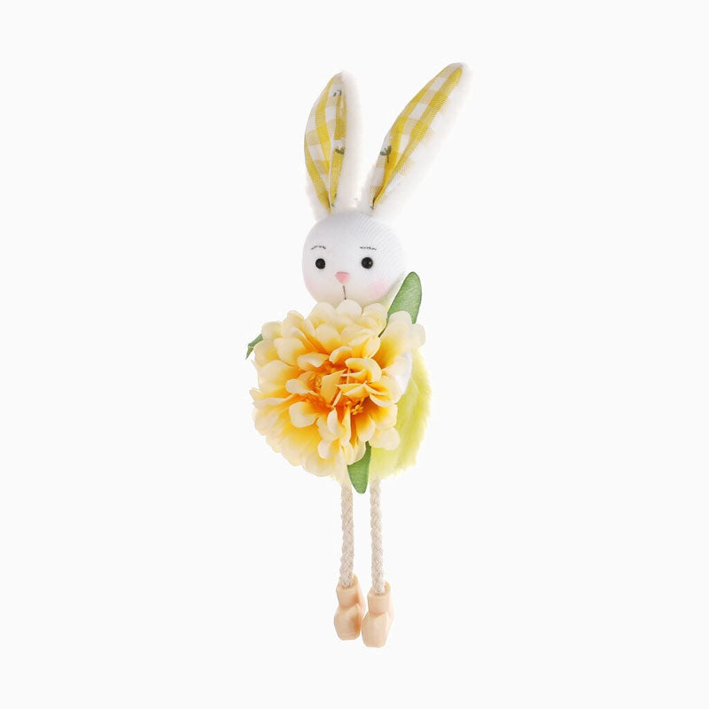 Easter Bunny Doll Flower Pendant – Festive Party Gift Decor