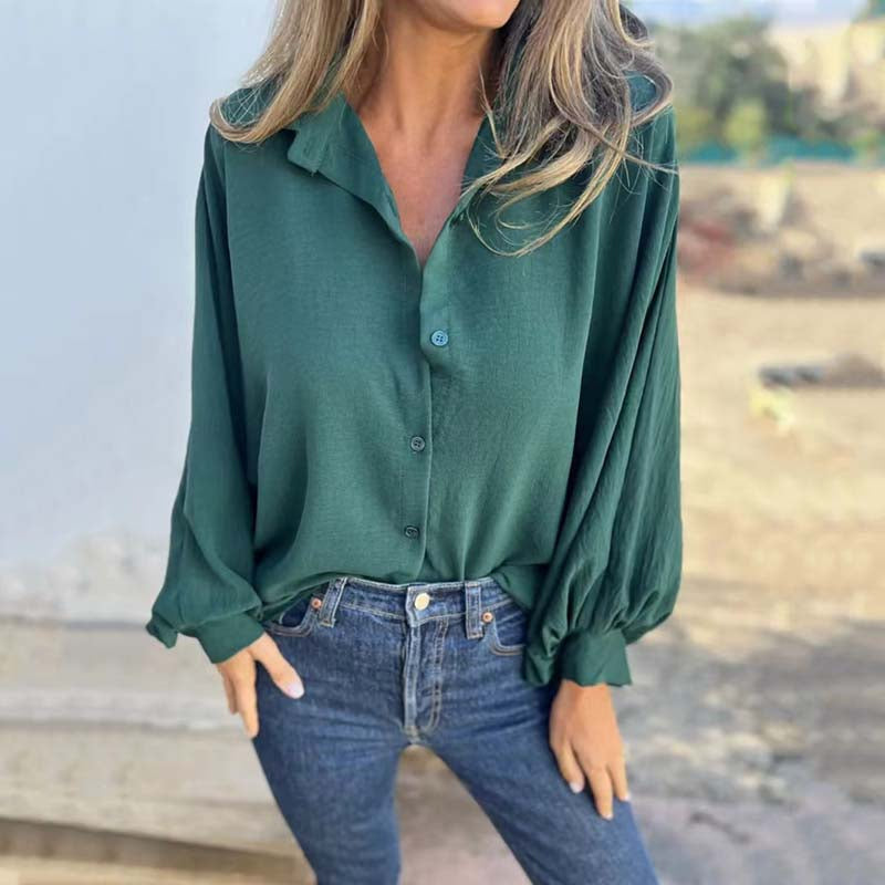 🥰New discounted price🥰Women's elegant solid color buttoned shirt