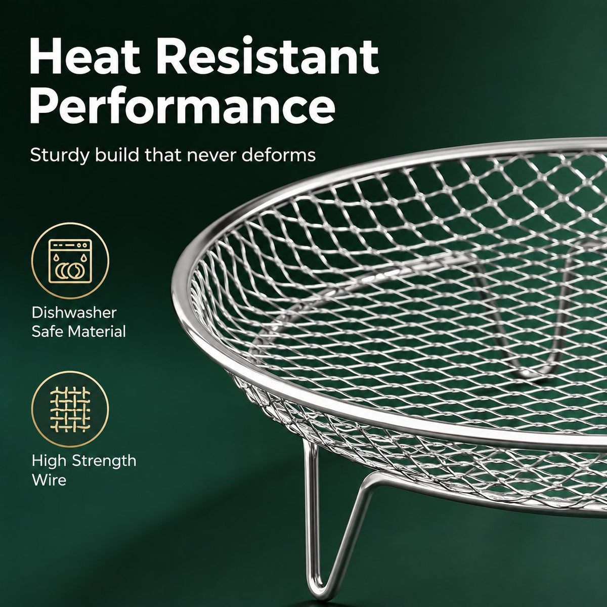 🔥🥘 Air Fryer Stainless Steel Rack – Effortlessly Crispy