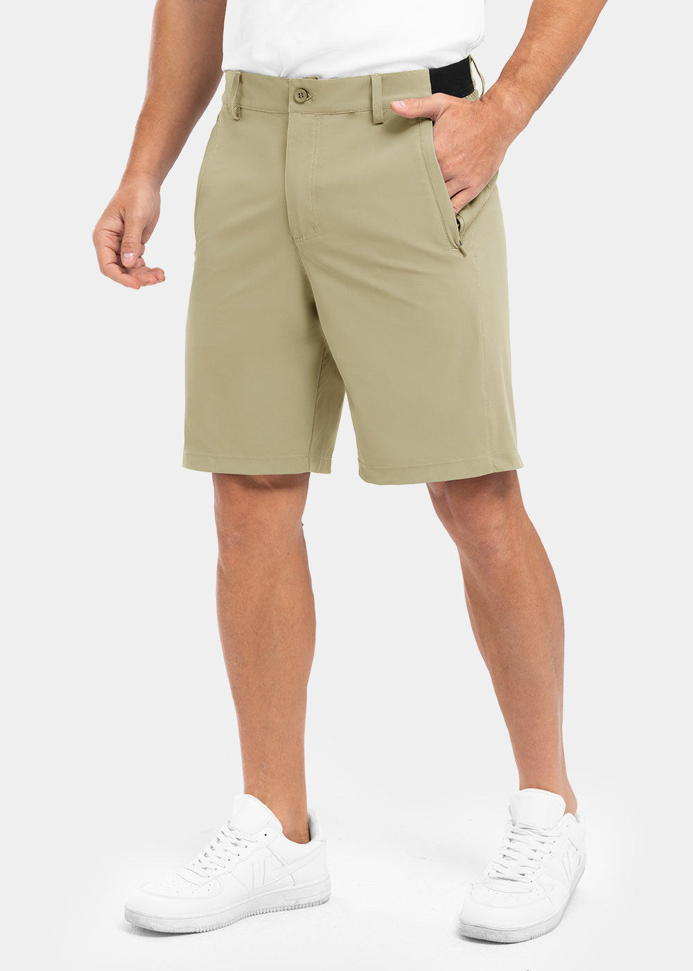 Men's Stretch Quick Dry Casual Work Golf Shorts, Five-Point Shorts