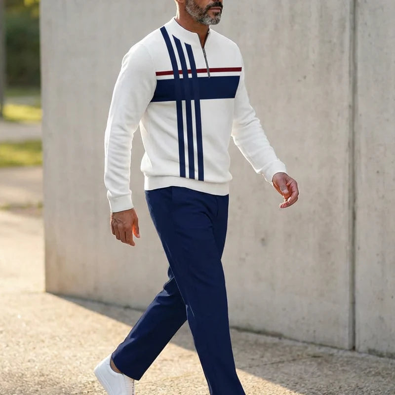 Men's graphic print set – sweater and trousers
