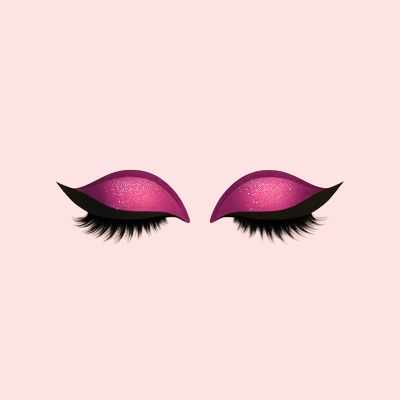 Eye shadow eyelashes make-up stickers