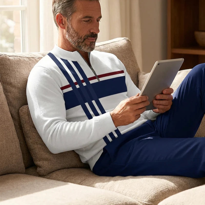Men's graphic print set – sweater and trousers