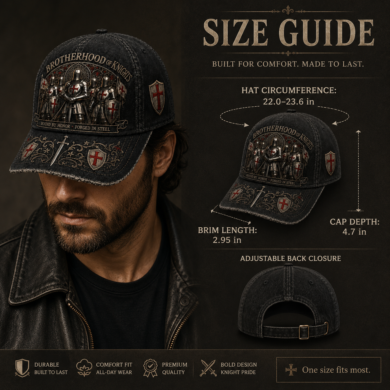 ⚔️Templar cap - Bound by honour, forged in steel 🛡️