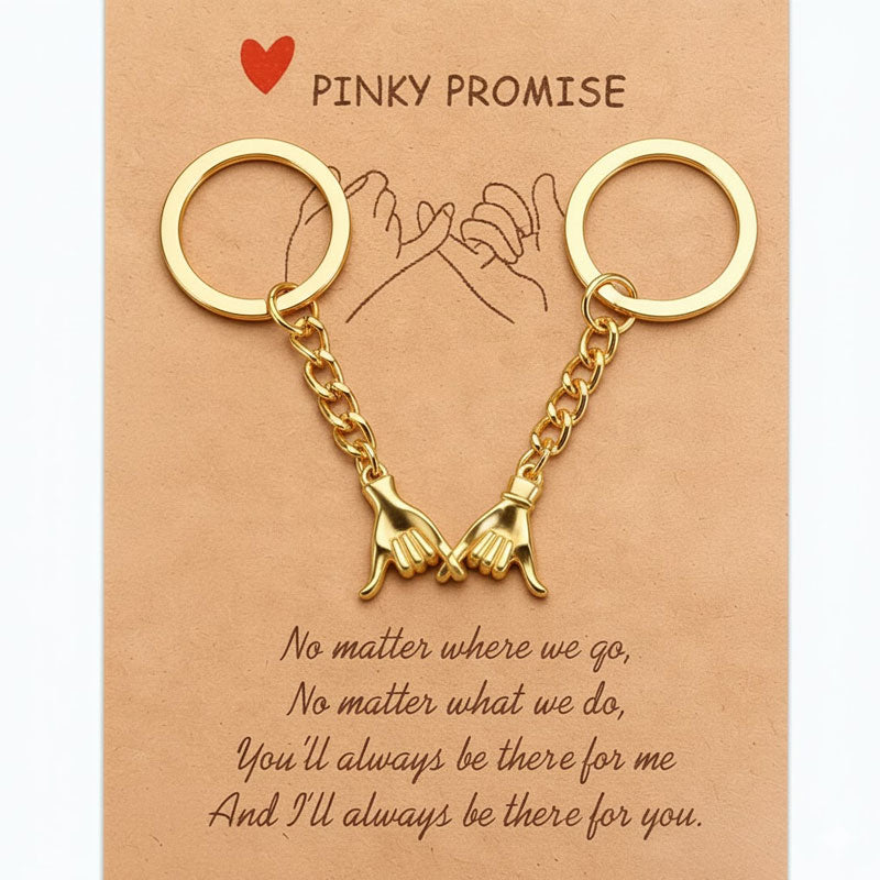 Pinky Promise Couple Keychain Set