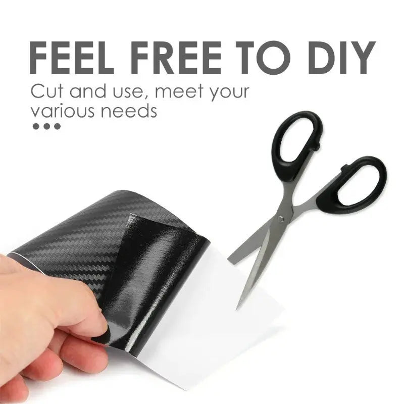 Protective film for car doors – scratch- and impact-resistant 3D carbon fiber vinyl film, self-adhesive backing