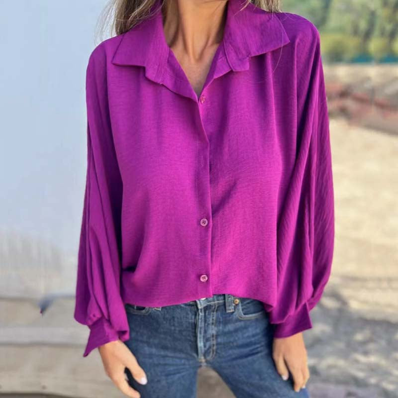 🥰New discounted price🥰Women's elegant solid color buttoned shirt