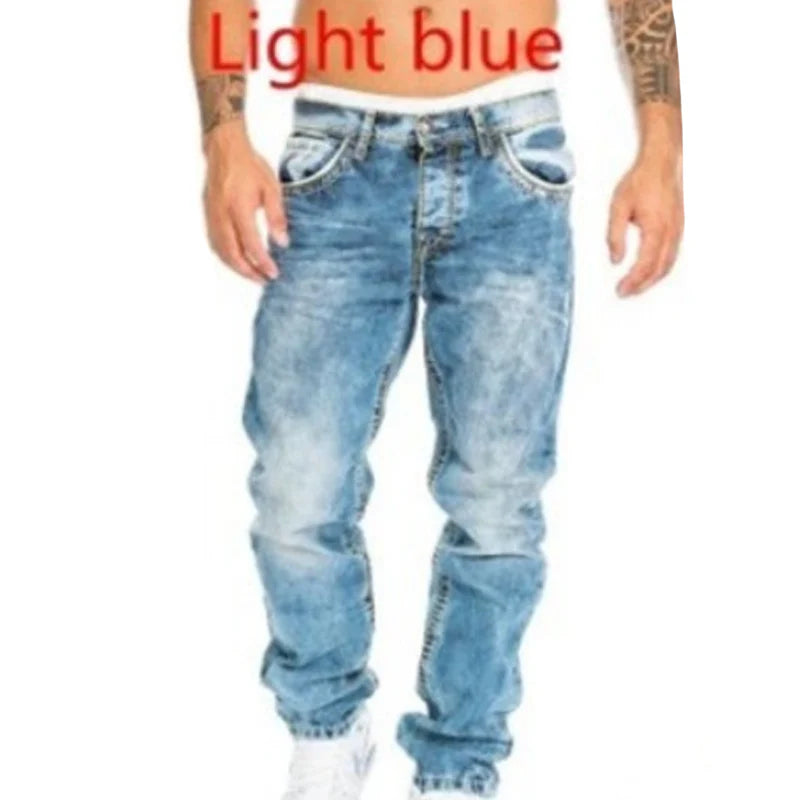 Effortless Summer Jeans for Men – Lightweight Stretch Fabric, Straight Cut, Versatile Styling ☀️👍