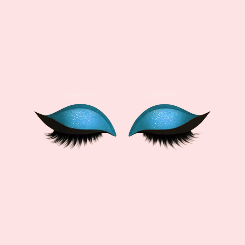 Eye shadow eyelashes make-up stickers