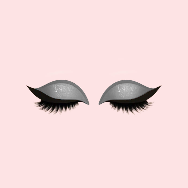 Eye shadow eyelashes make-up stickers