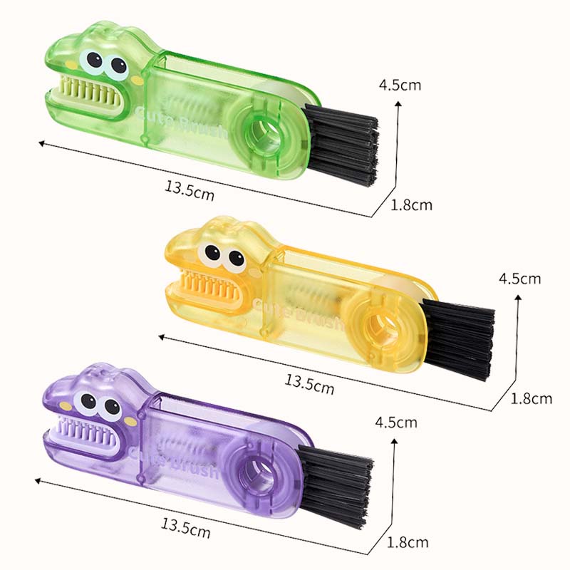 🐊 Crocodile Multifunctional Cleaning Brush – 3 Brush Heads for All Cup Types