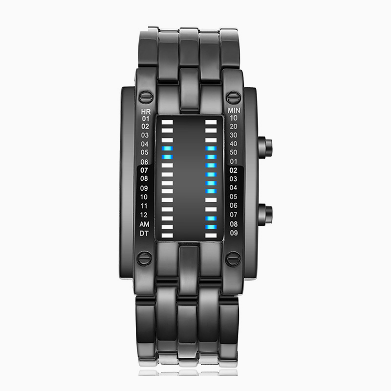 LED Dual-Line Binary Personalized Cool Electronic Watch