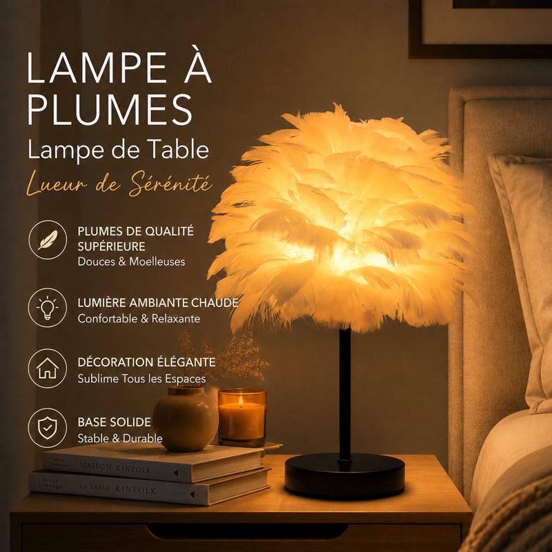 Nordic-Style Decorative "Plume" Table Lamp for the Bedroom