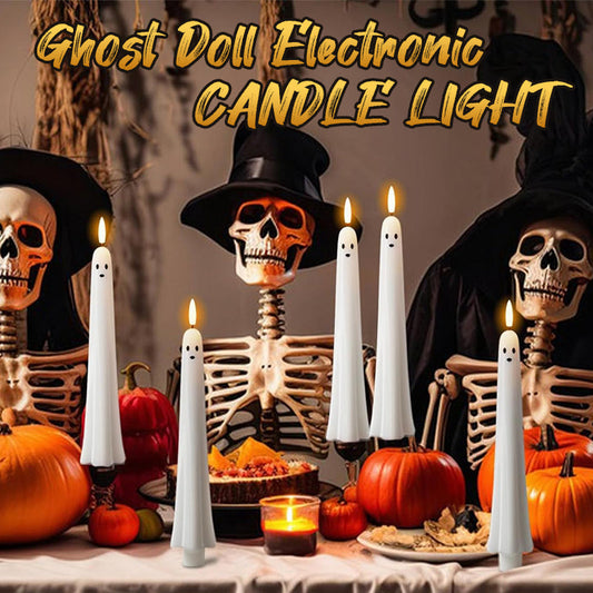 🎃👻 Remote controlled ghost light with 3D flaming wick 👻🎃