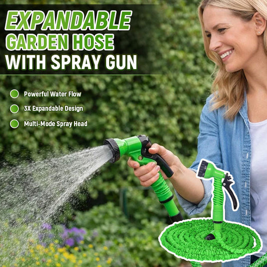 Expandable Garden Hose with Spray Gun