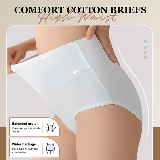 🤍 High-Waist Comfort Cotton Briefs