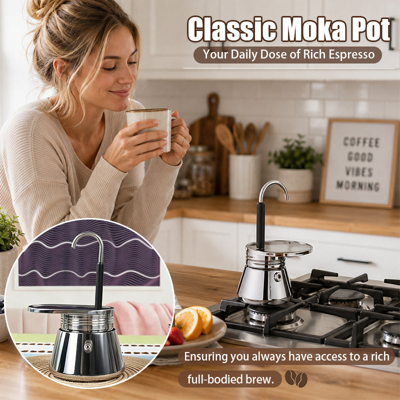 Classic 304 Stainless Steel Moka Pot