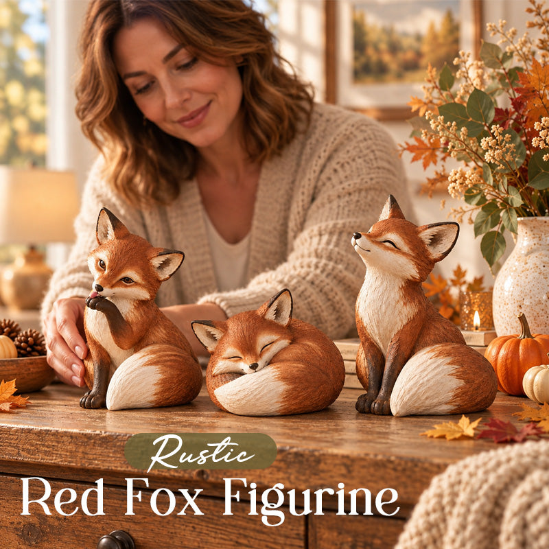 Rustic Red Fox Figurine