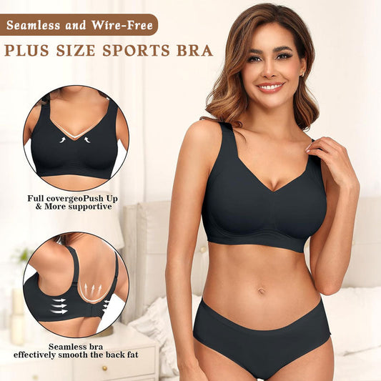 Seamless and Wire-Free Sports Bra in Large Size