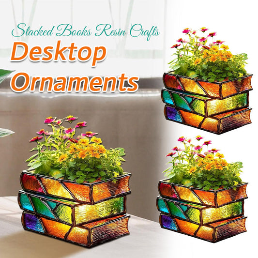 Stacked books Resin crafts Desk ornaments