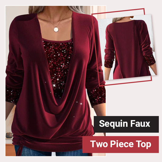 ✨🎅 Christmas offers – For a limited time only!⏰ Women's long-sleeved shirt with sequins