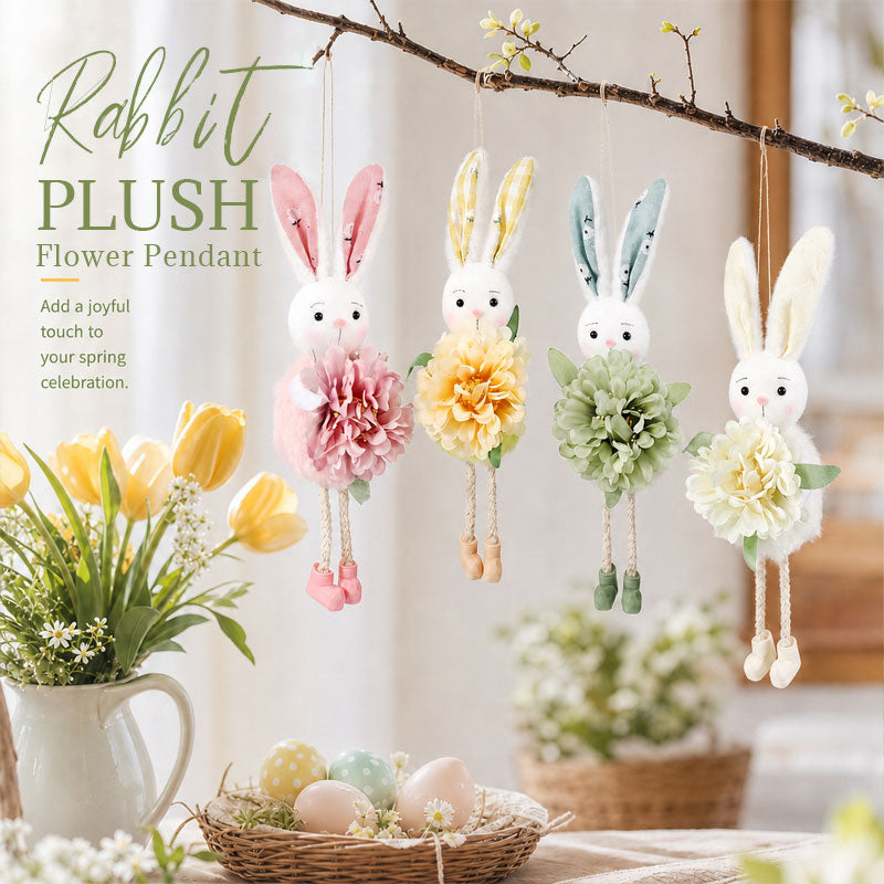 Easter Bunny Doll Flower Pendant – Festive Party Gift Decor