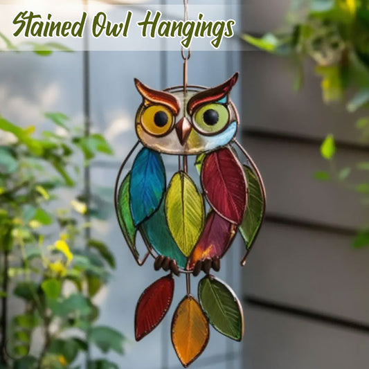 Colored owl pendants