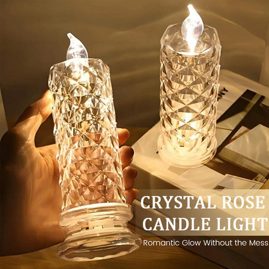 ✨ Crystal rose candle holder - romantic sparkle without the mess