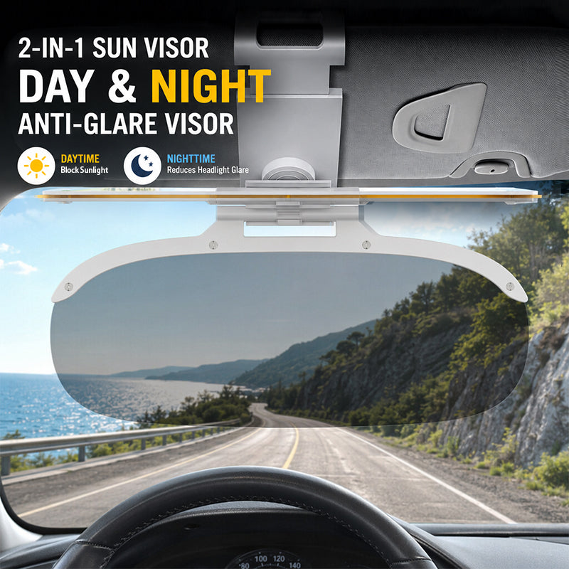 Universal Car Sun Visor Extender - Day & Night Anti-Glare Driving Visor for UV Block & Night Vision
