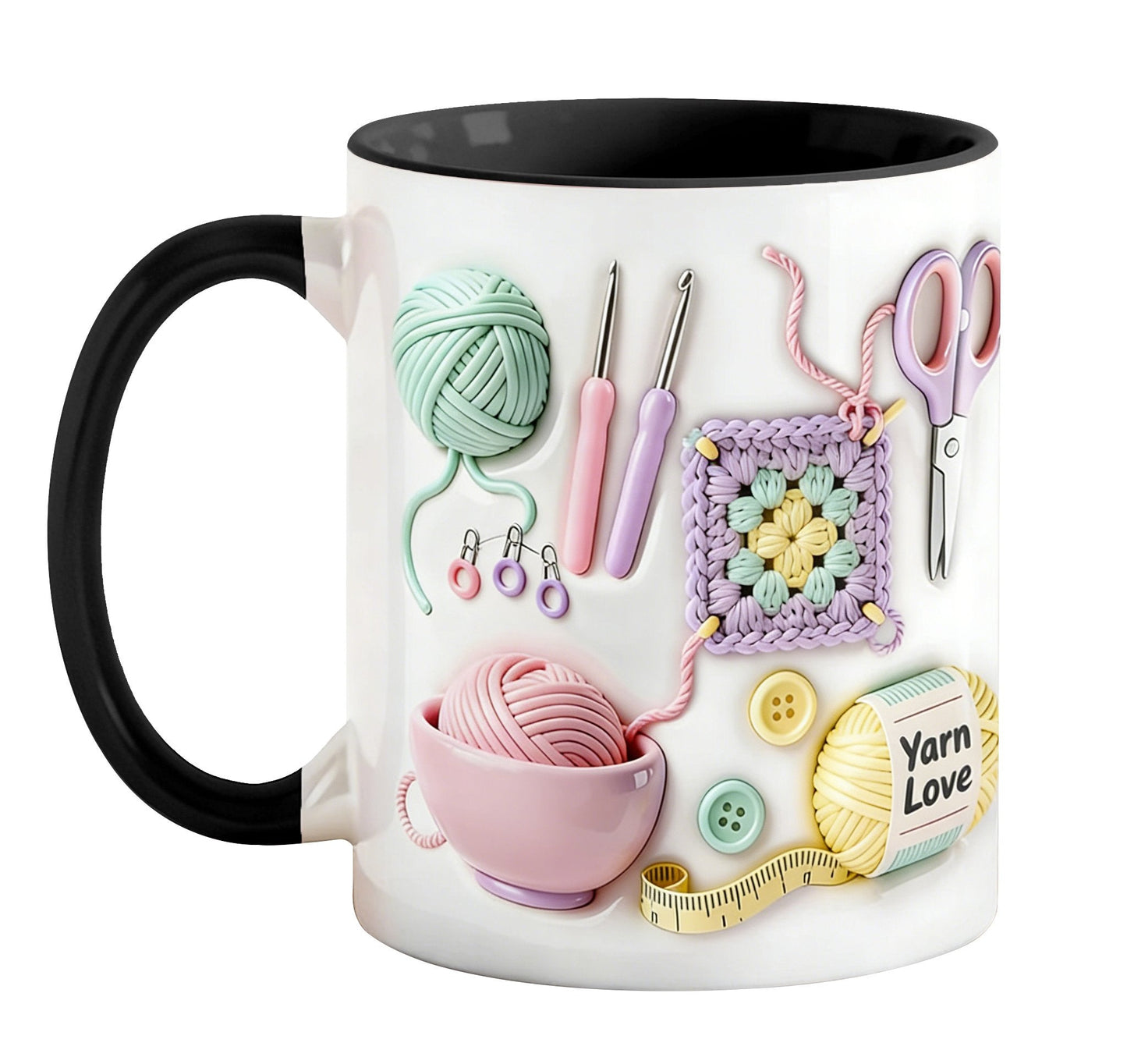 🧶 Mug with "Yarn Love" – A Gift for Crafters and Creative Minds