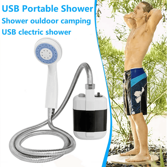🚿 Stay fresh outdoors - Portable camping shower with adjustable flow - For easy and convenient outdoor cleaning!