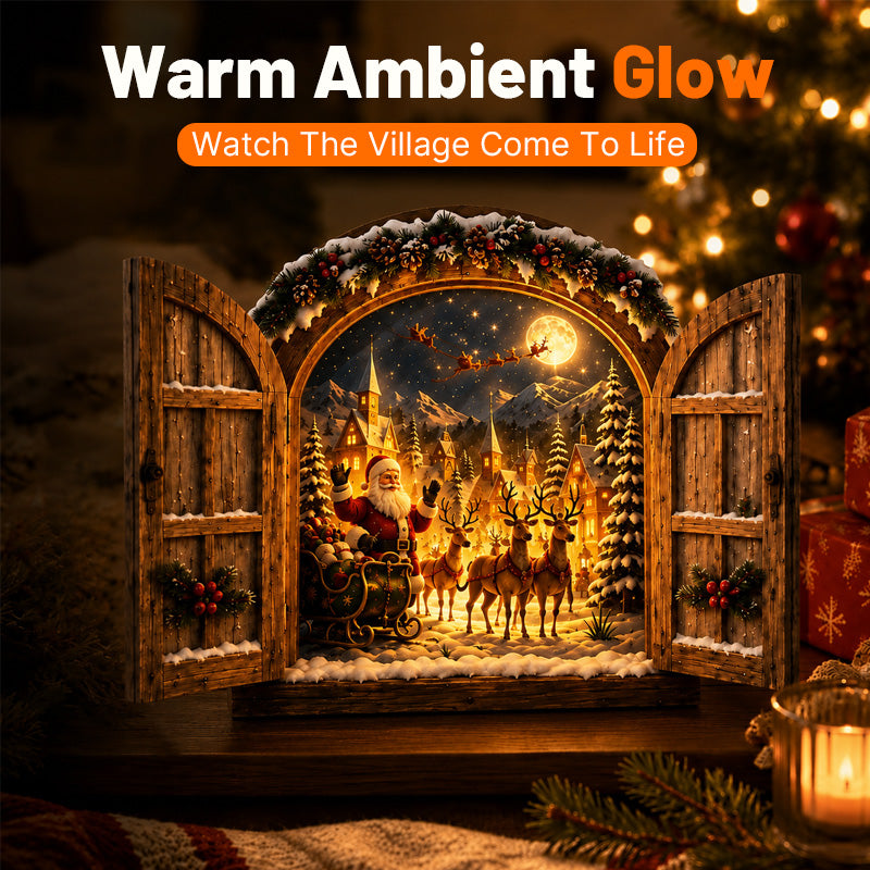Christmas Window Village Decor