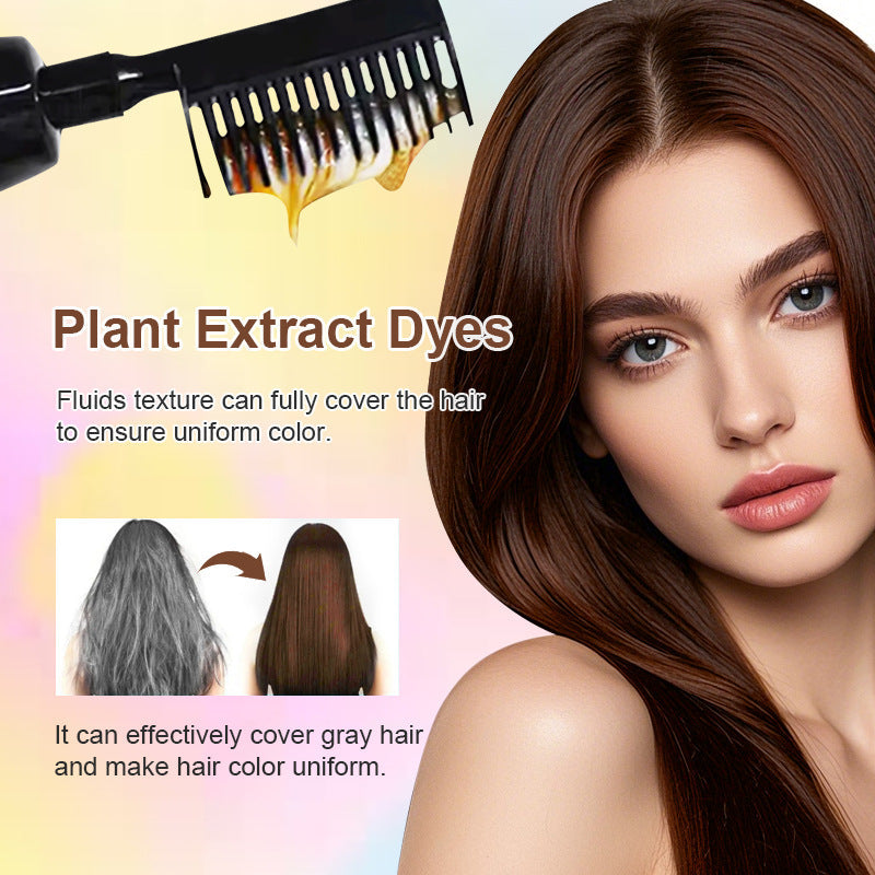 🧴3-in-1 hair dye comb | Easy at-home hair coloring with a built-in brush