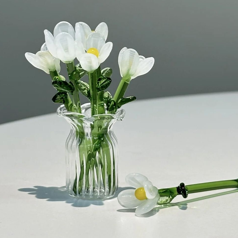 Glass Flower Ornament