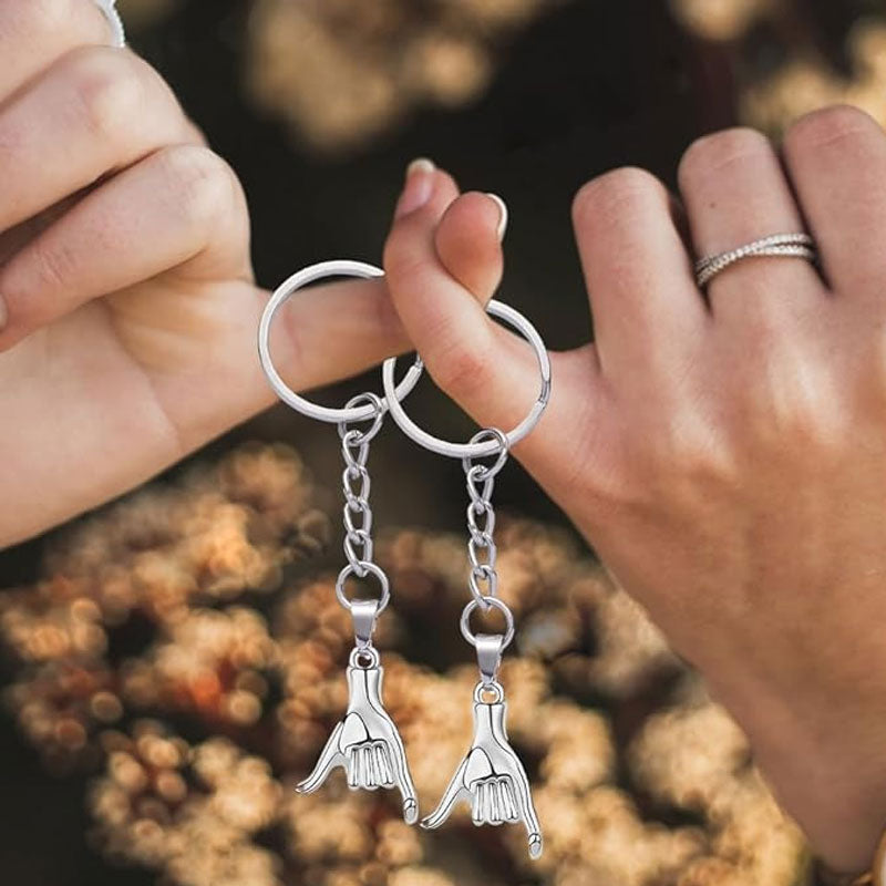 Pinky Promise Couple Keychain Set