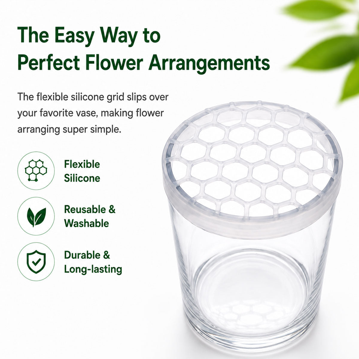 🌸 Honeycomb Silicone Flower Arranging Grid