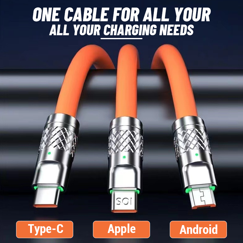 120w Super Fast Charging 3-In-1 Data Cable