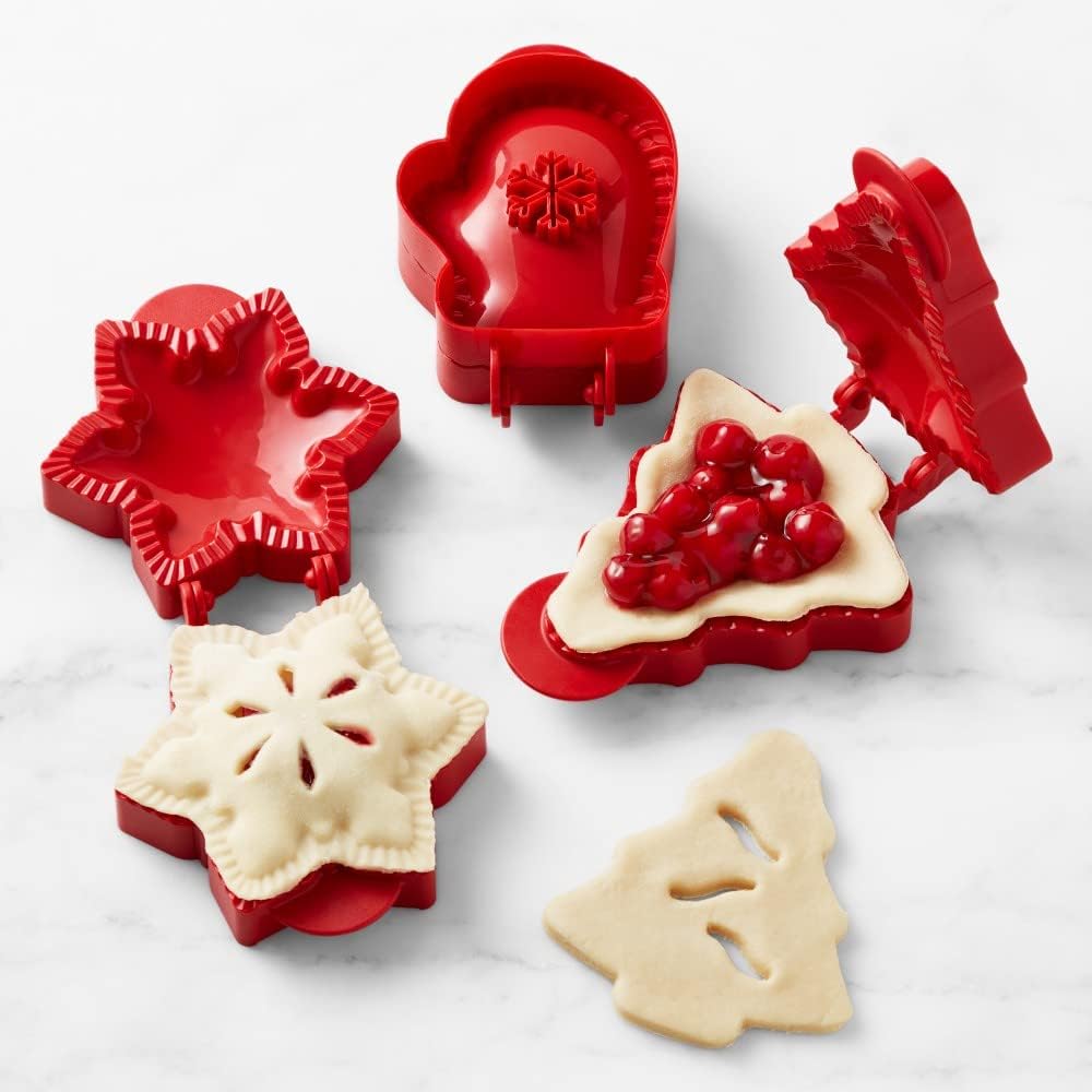 🥧 Holiday Mini Hand Pie Mold Set: 360° Crimped Festive Pastry Press! 🎄