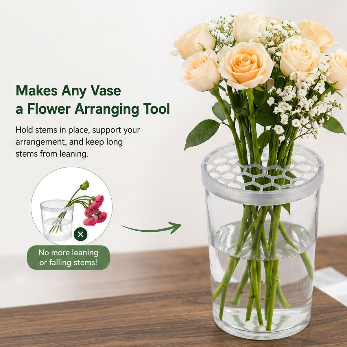 🌸 Honeycomb Silicone Flower Arranging Grid
