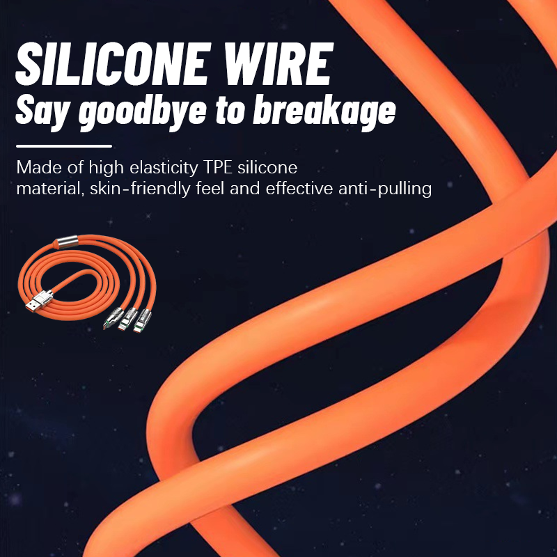 120w Super Fast Charging 3-In-1 Data Cable