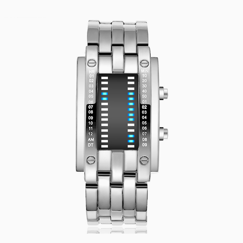 LED Dual-Line Binary Personalized Cool Electronic Watch