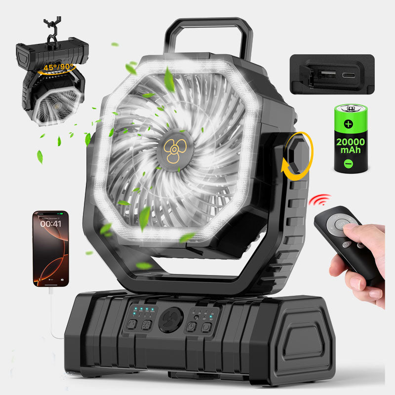 Portable Oscillating Fan with Remote Control