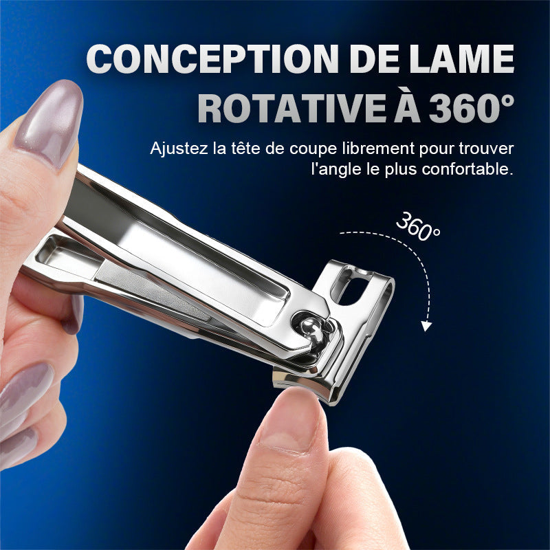 360-Degree Rotating Stainless Steel Multi-Purpose Nail Clipper