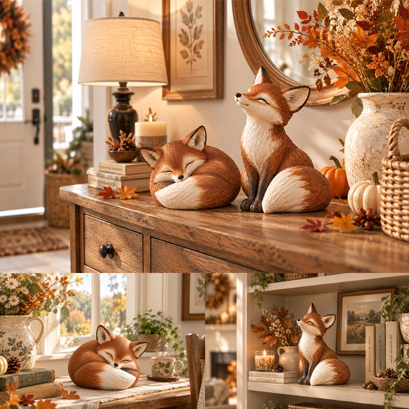 Rustic Red Fox Figurine
