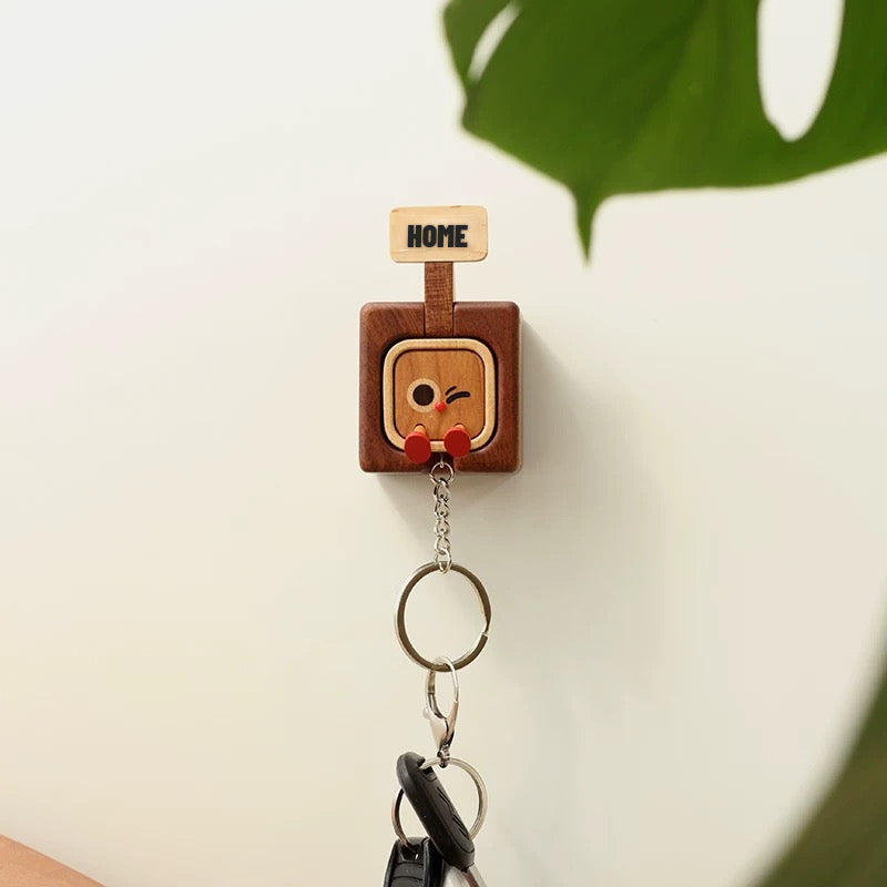 Wooden Creative Package Magnetic Keychain