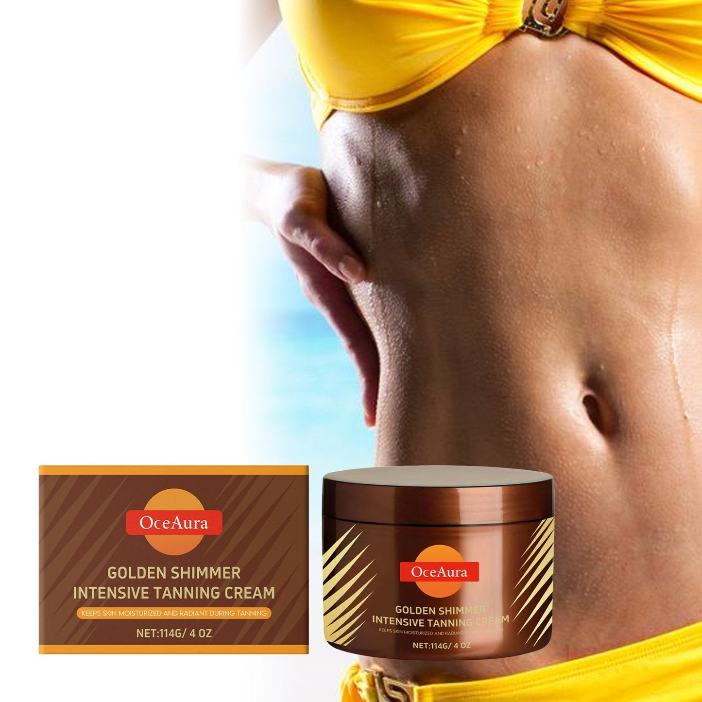 🔥Summer sale 2025 - Gold shine intensive tan without sun gel | Tan without sun accelerator💖