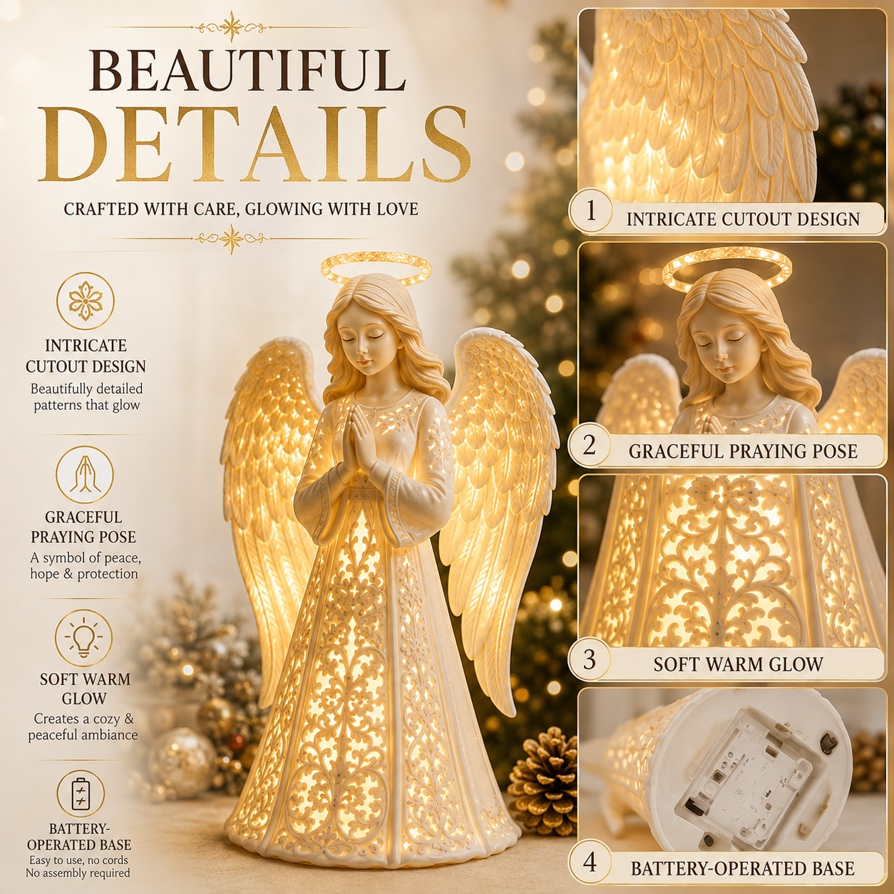 ✨ Angel Christmas Protection Light – A symbol of hope, love, and protection