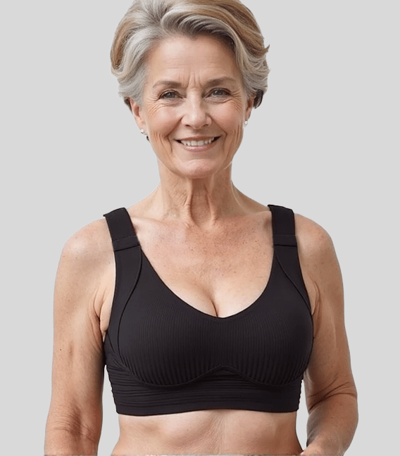 🎁Ribbed push-up bra with adjustable underwires for women