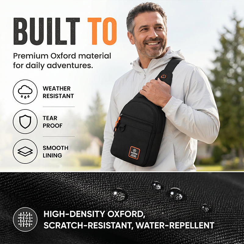 Waterproof Multi-pocket Crossbody Sling Bag